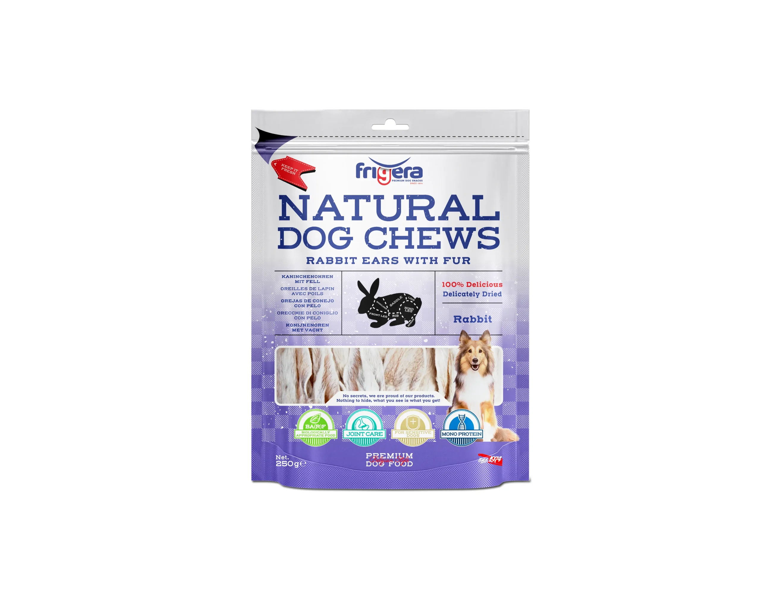 Frigera Rabbit Ears with Fur 250g