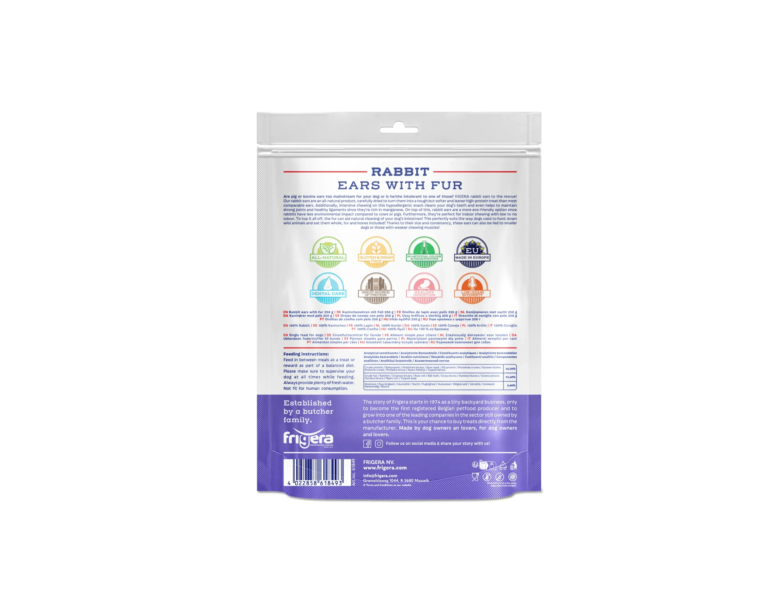 Frigera Rabbit Ears with Fur 250g - Afbeelding 3